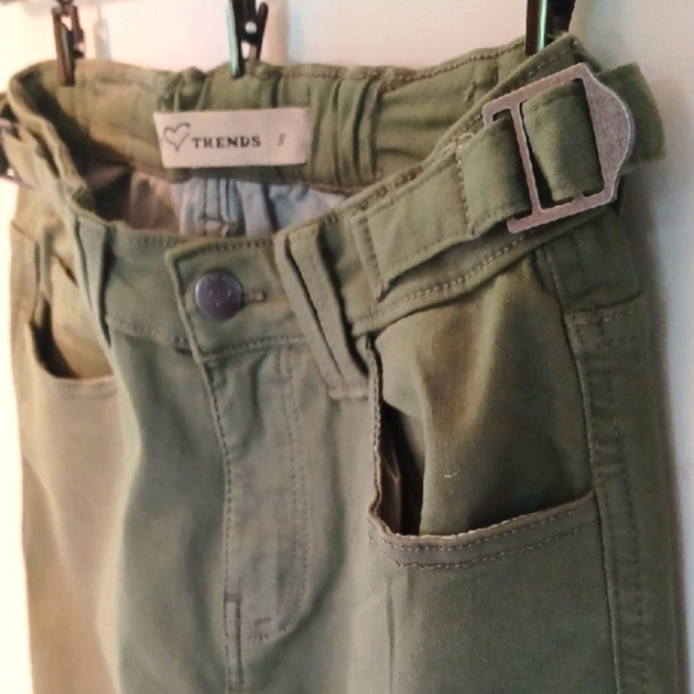 love trends Olive Green Wide-Leg Jeans, 3 - Picture 5 of 9